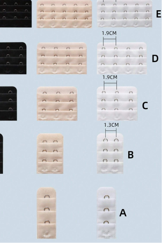 Multi Size Bra Extender Hooks 3 Pack Extension Strap