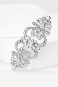 Vintage Filigree Crystal Hollow Formal Dress Brooch