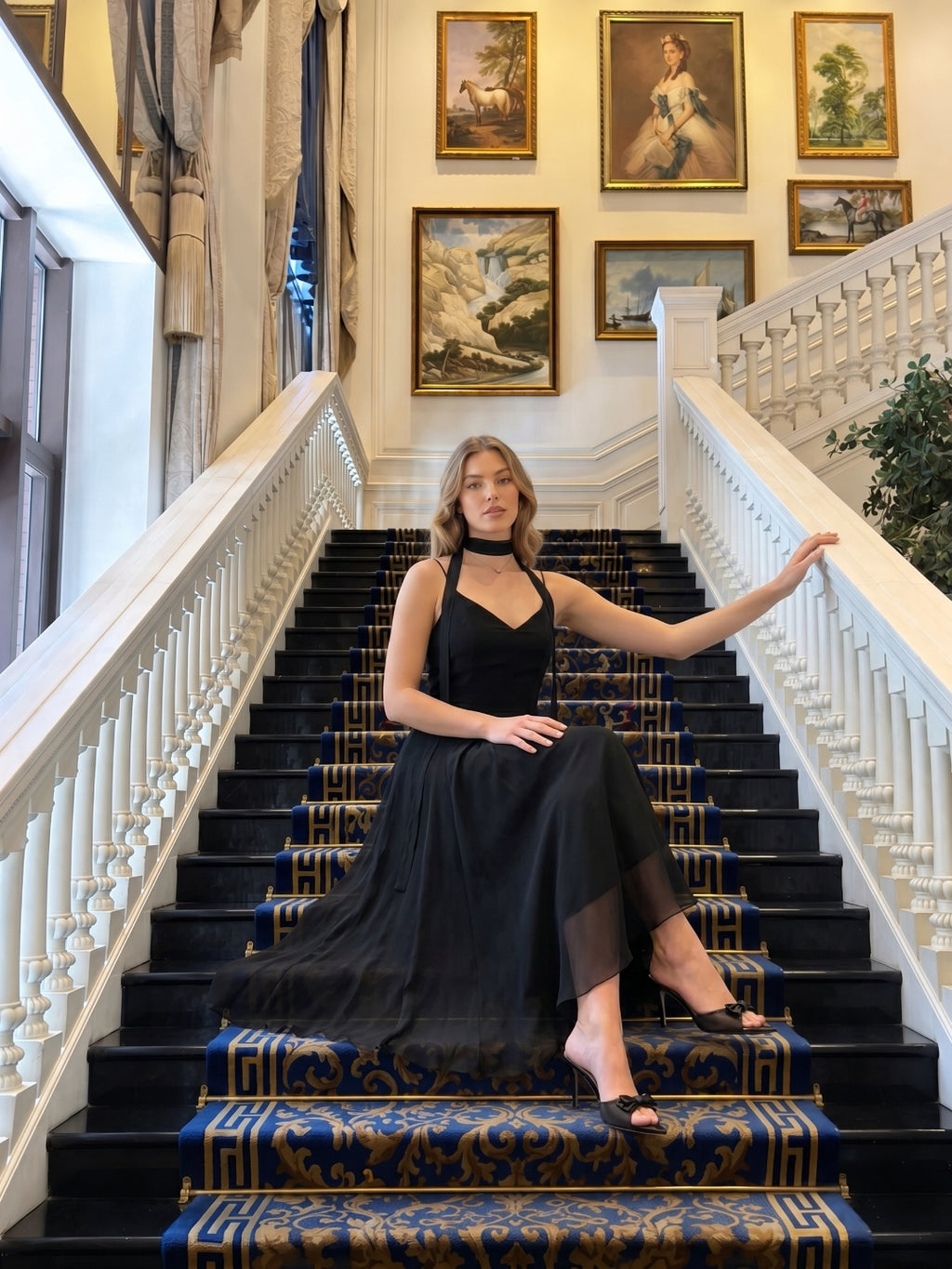 Simple Black Chiffon A-Line Sweetheart Ankle-Length Bridesmaid Dress