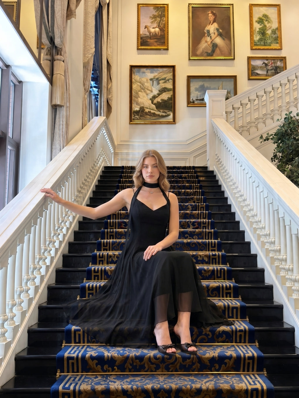 Simple Black Chiffon A-Line Sweetheart Ankle-Length Bridesmaid Dress