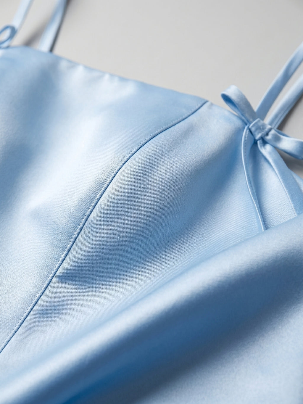 Sky Blue Satin A-Line Square Neck Short Homecoming Dress with Pleating