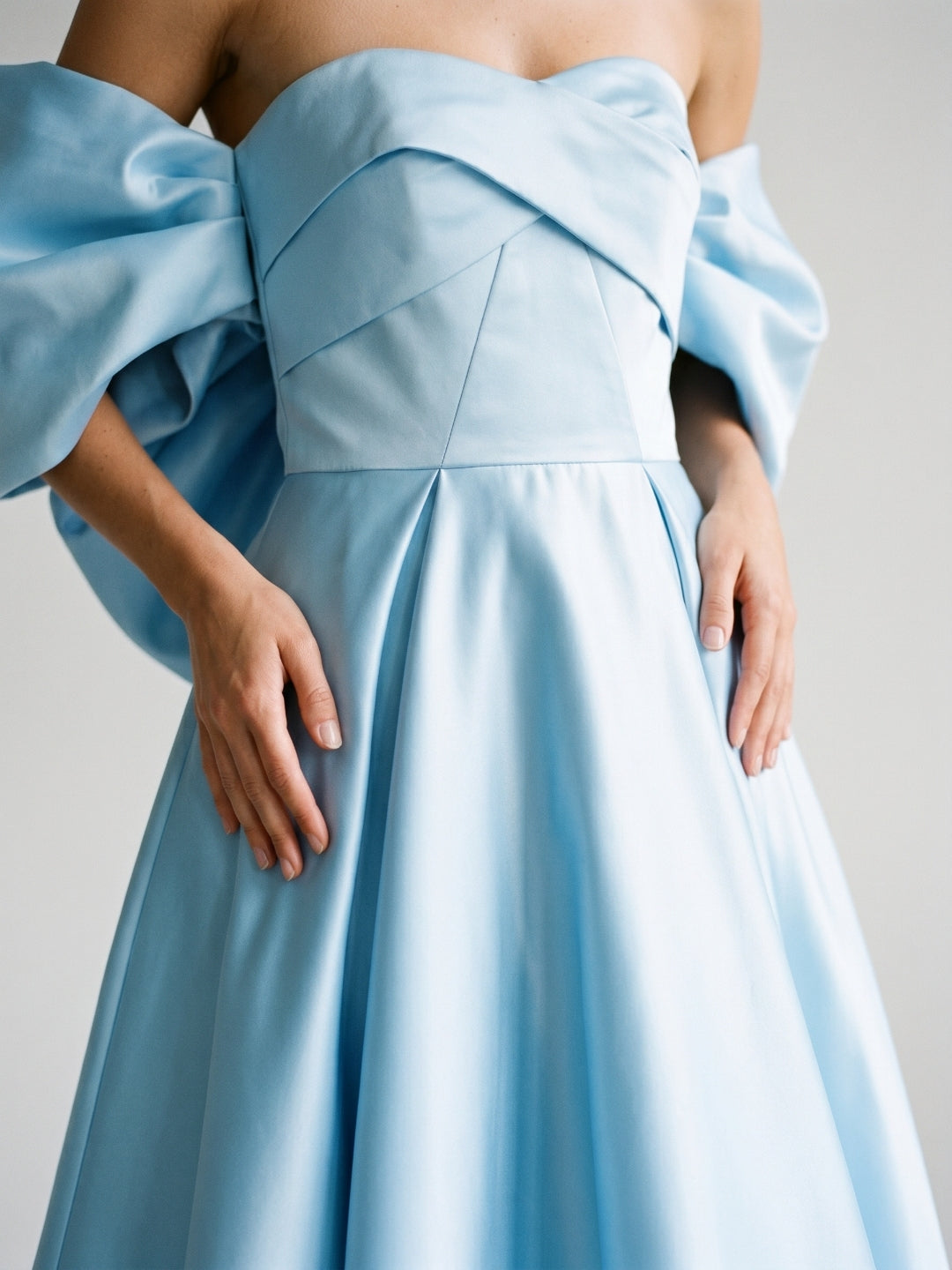 Sky Blue Satin A-Line Sweetheart Backless Short Homecoming Dress with Bow