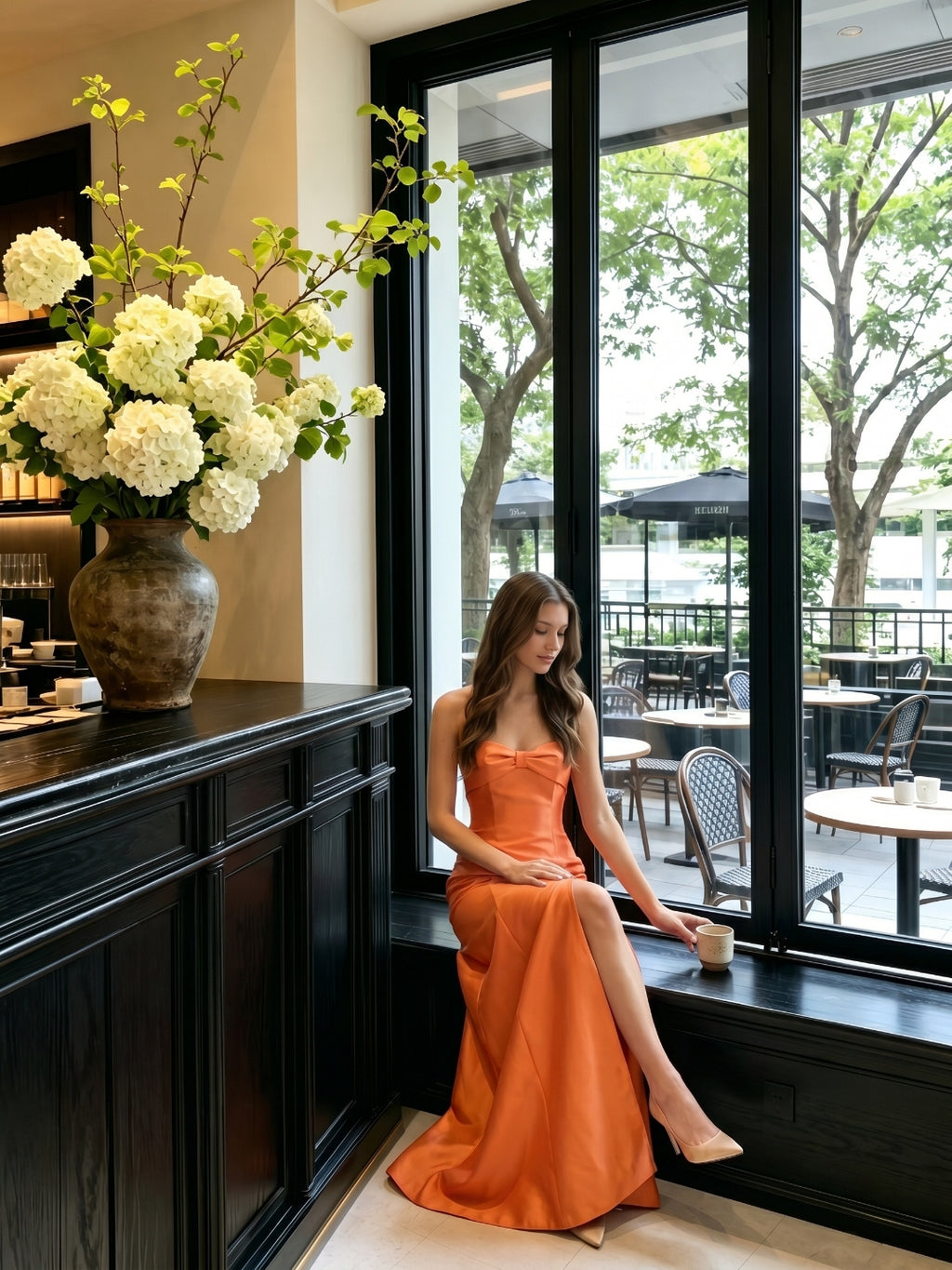 Spirited Orange Satin Trumpet Sweetheart Backless Floor-Length Bridesmaid Dress