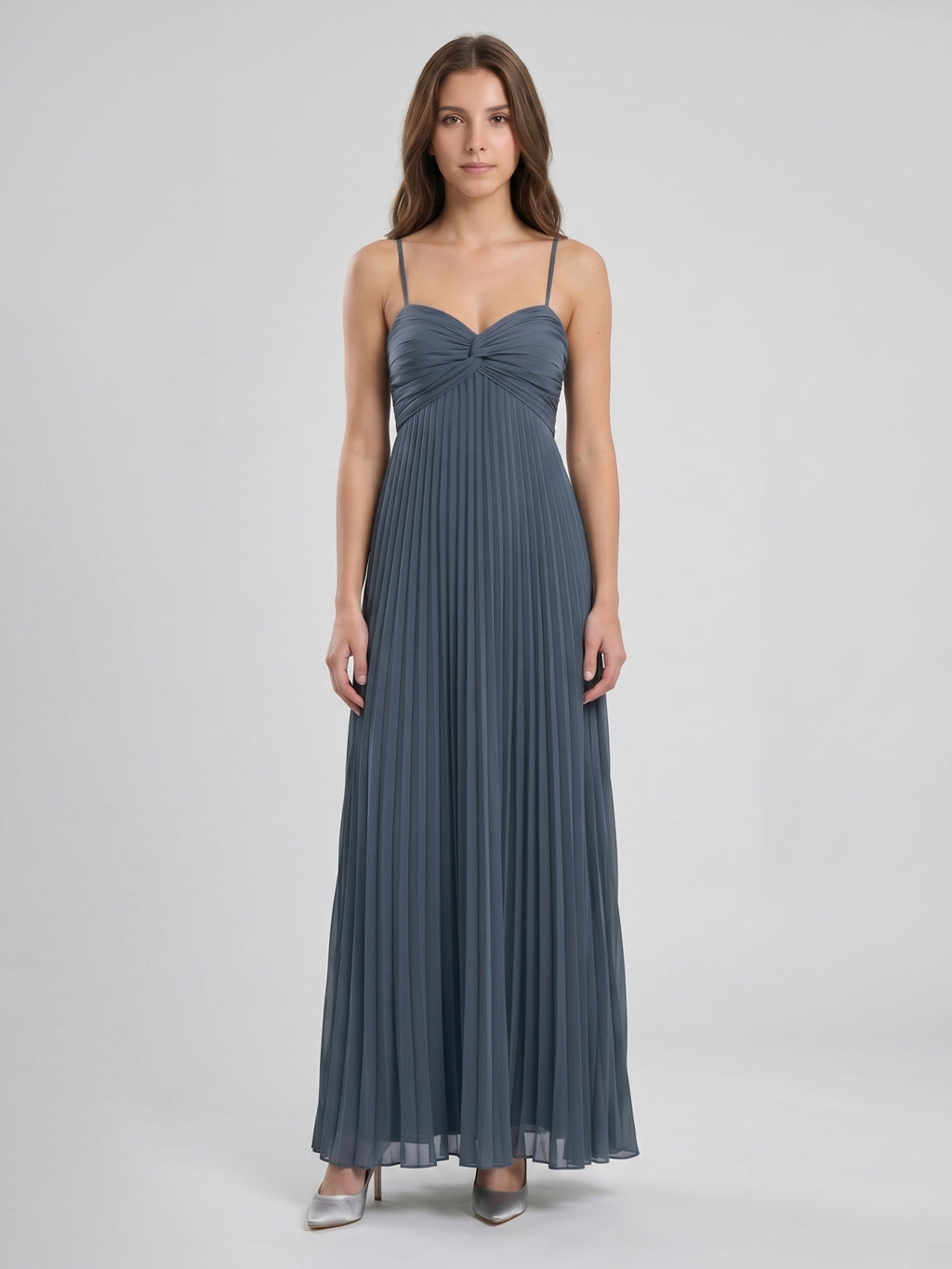 Stormy Chiffon A-Line Sweetheart Lace-up Floor-Length Bridesmaid Dress