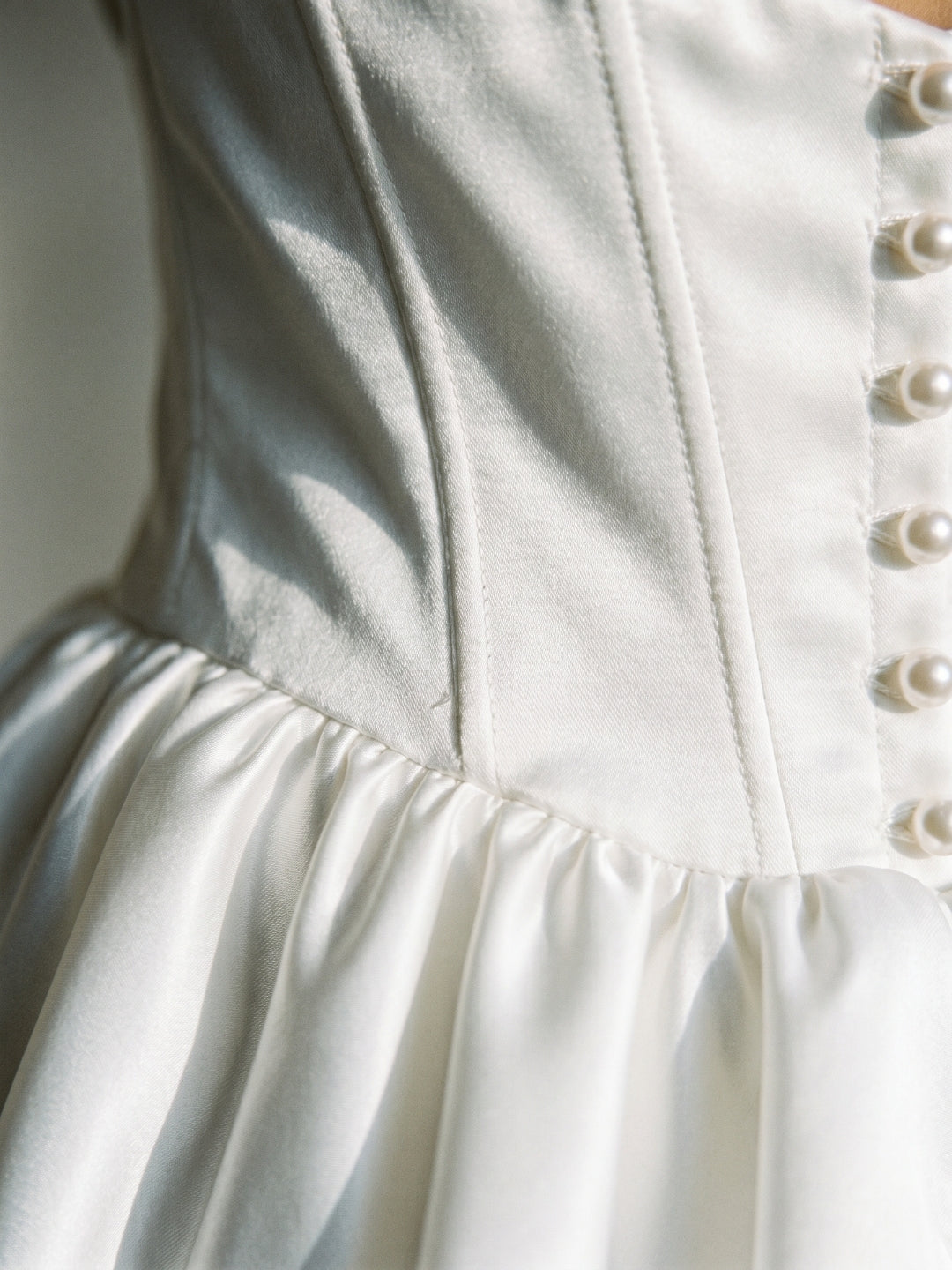 White Satin A-Line Straight Neck Back Zip Mini Homecoming Dress with Pleats