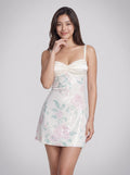 White Sequins A-Line Sweetheart Backless Short Dress with Floral Pattern